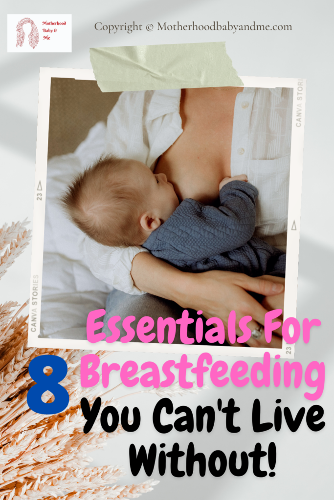 Pinterest pin for this article on essentials for breastfeeding