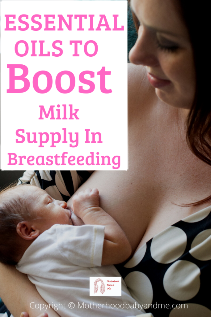 Pinterest pin for this article on best essential oils for breastfeeding 