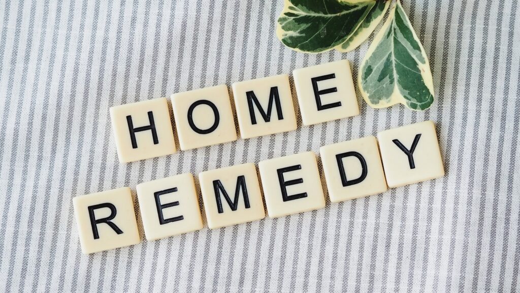 Words "home remedy" out of game pegs 