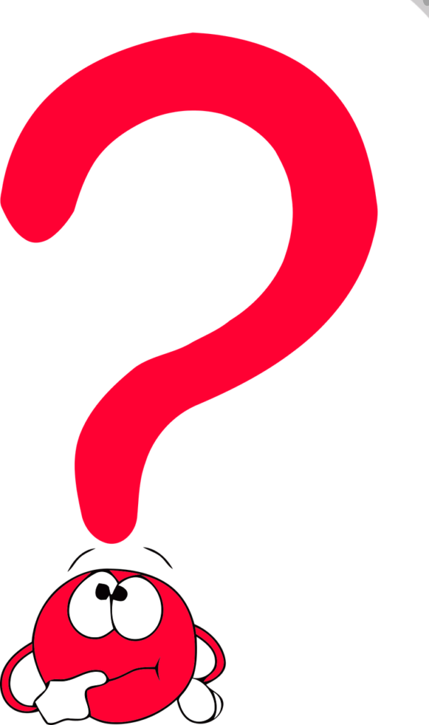 Red cartoon question mark