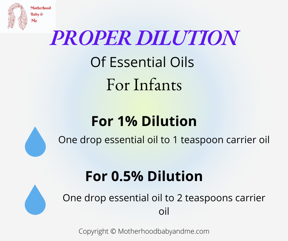 Proper dilution of essential oils for infants