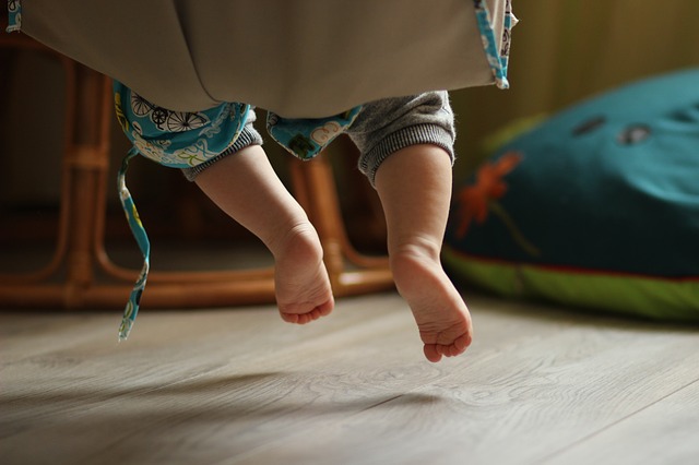 baby in swing