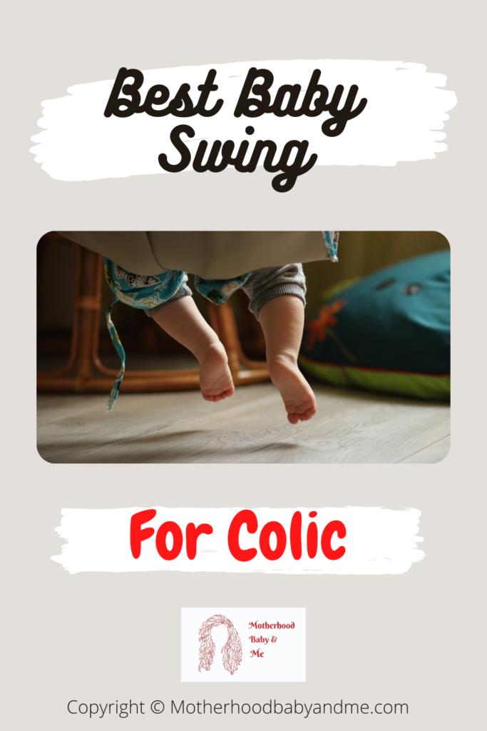 Pinterest pin for this article on best swing for colic baby