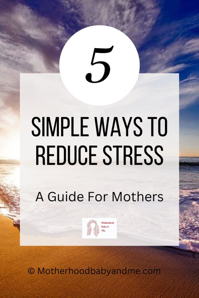 Pinterest Pin for this post on reducing mom stress