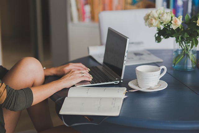 lady on computer