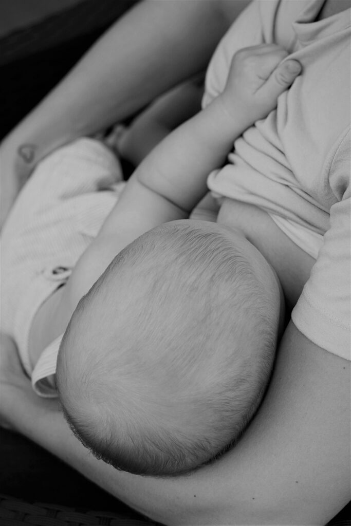 baby drinking breastmilk