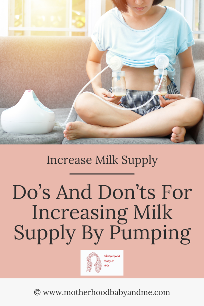 pinterest pin image for article pumping to boost milk supply