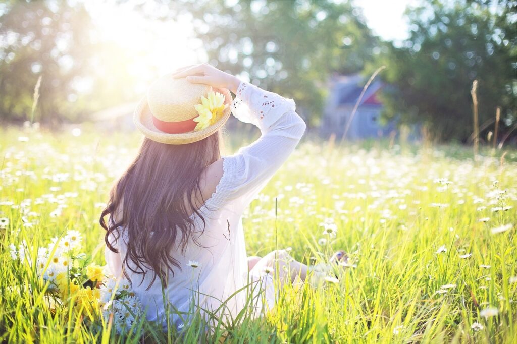 woman in sunshine