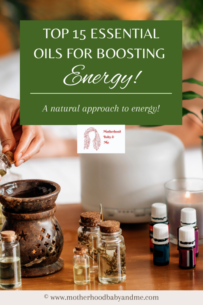 Pinterest pin for this article essentials oils to boost energy